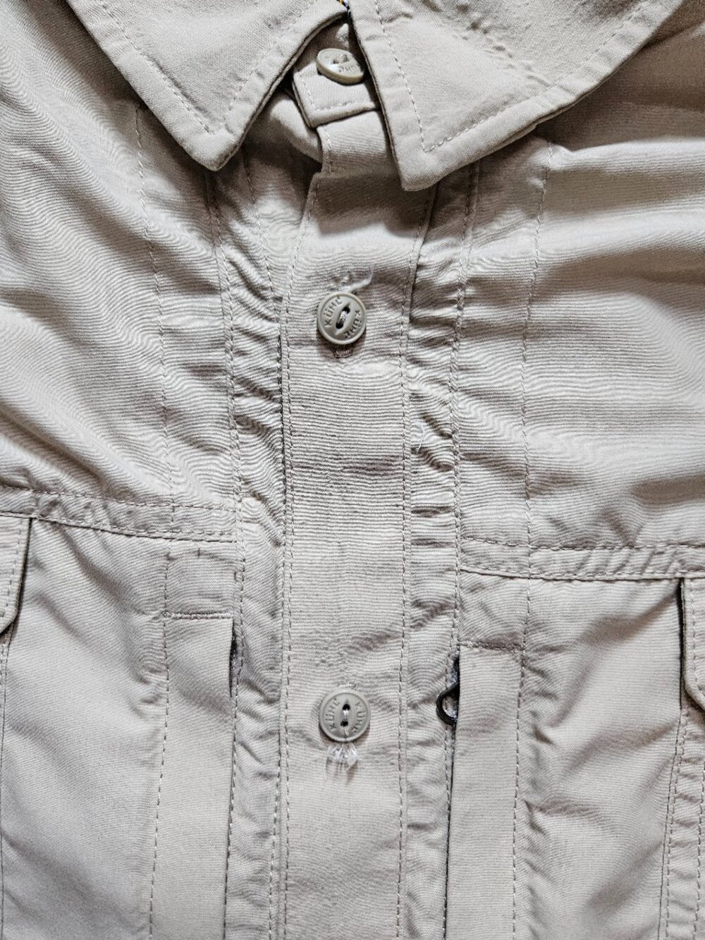 Kuhl Airspeed Mens 2XL Tan Long Sleeve Hiking Button Up Shirt Mesh Vent 7191 - Picture 4 of 15